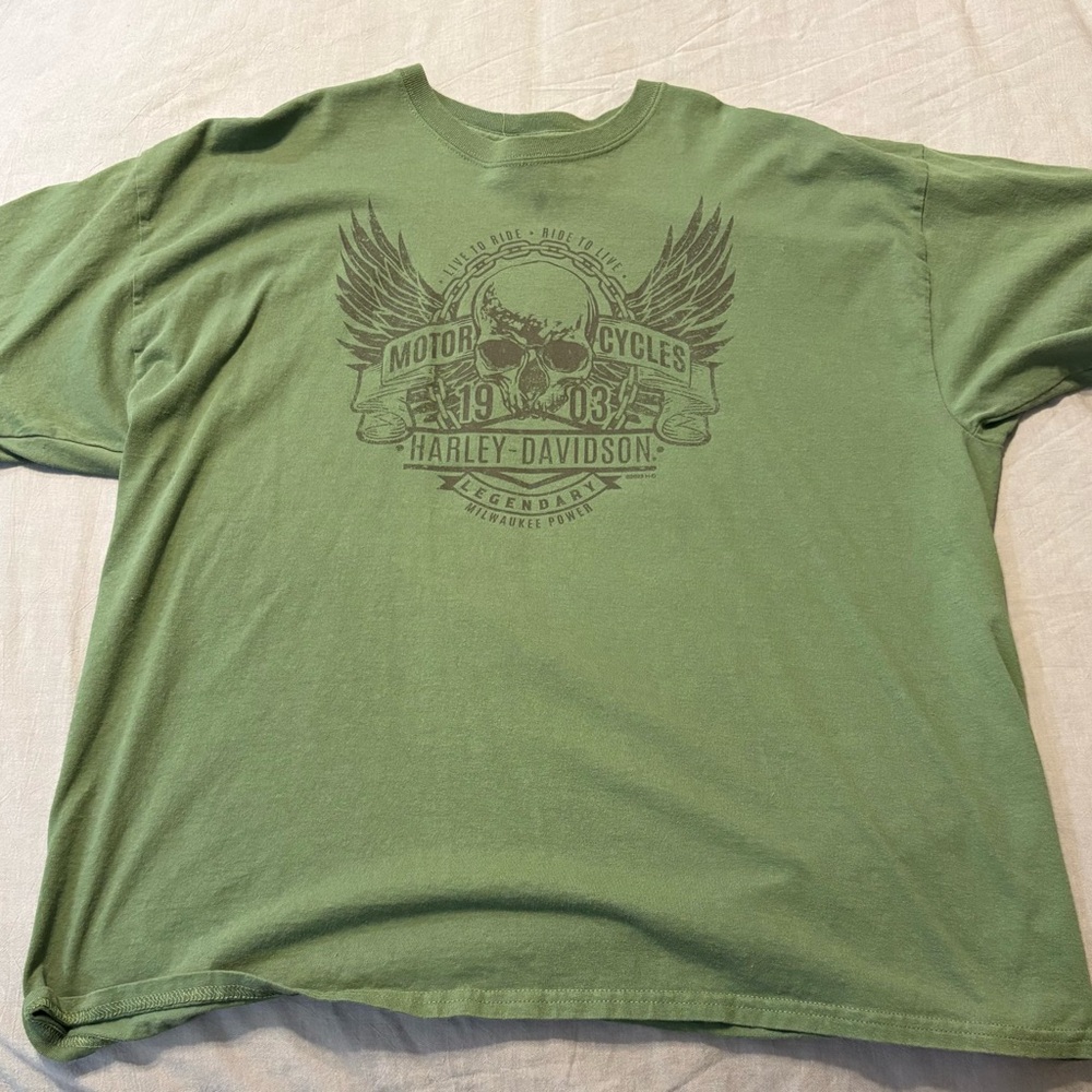 Harley-Davidson Olive Green Short Sleeve Tee